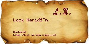 Lock Marián névjegykártya